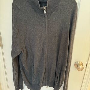 Men's Polo Ralph Lauren Charcoal Gray Full-Zip Sweater XL